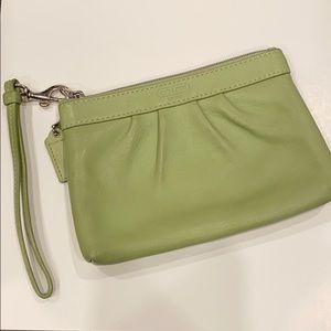 Coach Green Wristlet